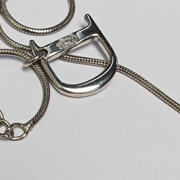 CD Swing Metal Silver Necklace