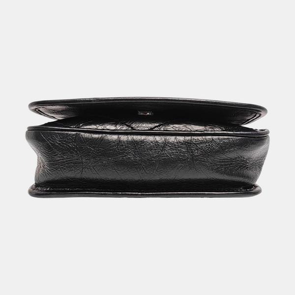 NIKI Mini Chevron Calfskin Black