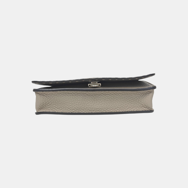 Calfskin Shoulder Bag Gray