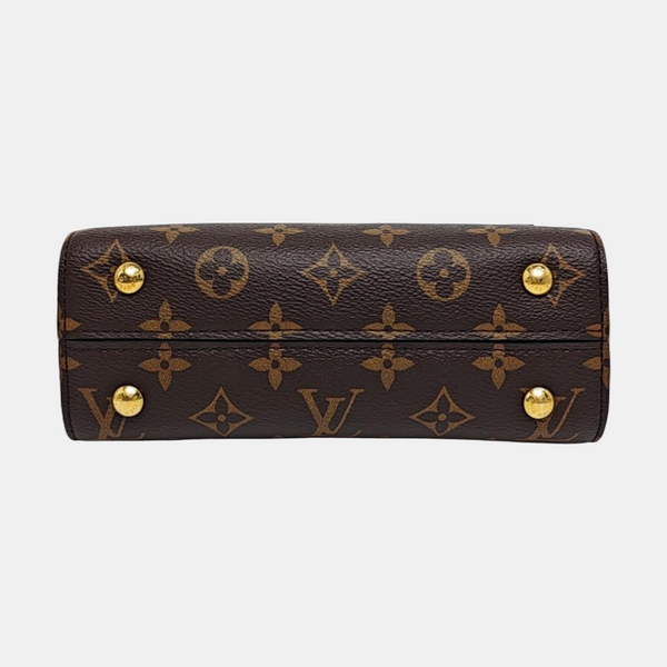 CLUNY PM Monogram Coated Canvas Brown