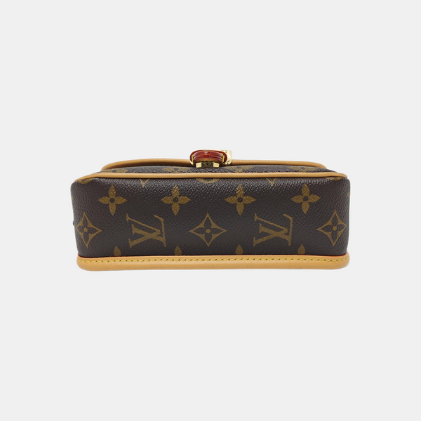 DIANE Nano Monogram Coated Canvas Brown