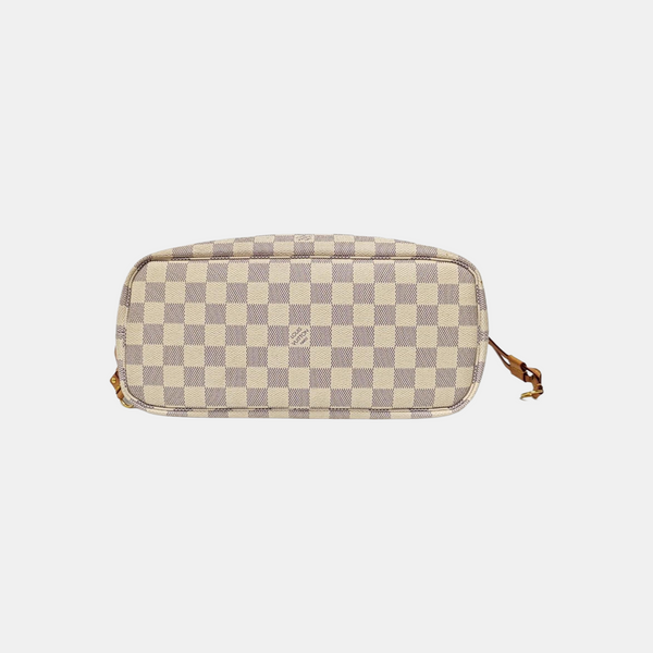 NEVERFULL PM Damier Azur Coated Canvas White