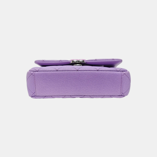 Quilted Grained Calfskin Purple