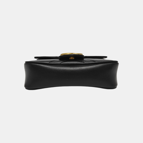 GG Marmont Mini Quilted Calfskin Black