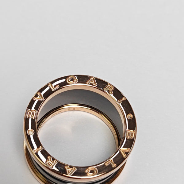 B.ZERO1 18k Rose Gold Ring EU 52