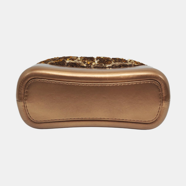 Authenticated pre-owned GABRIELLE Small Sequins Brown - Shoulder Bag at Looply