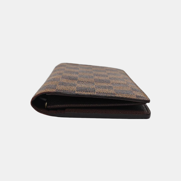 JAMES Damier Ebene Coated Canvas Brown Wallet