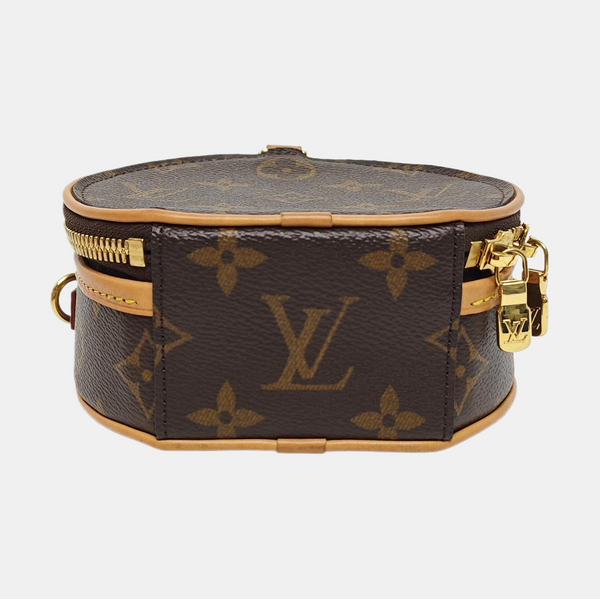 BOITE CHAPEAU Mini Monogram Coated Canvas Brown