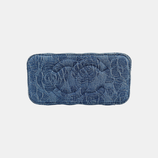 VANITY CASE Small Quilted Denim Blue