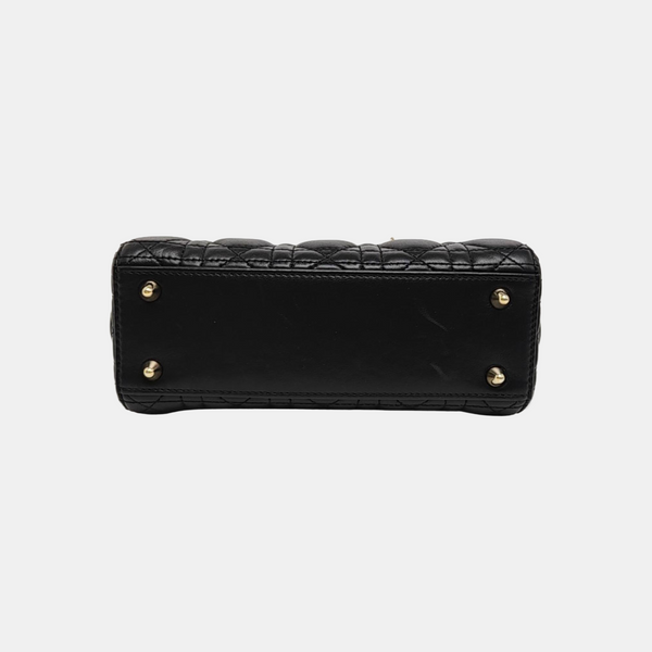 Lady Dior Small Cannage Lambskin Black