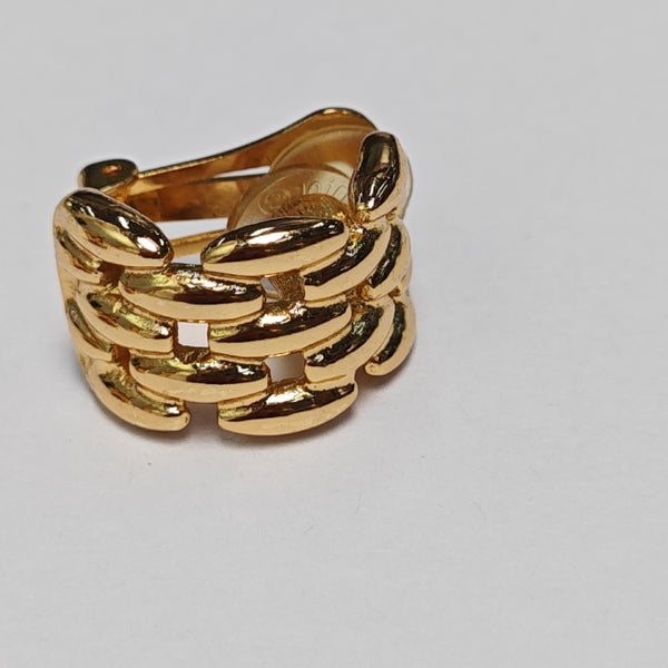 Metal Gold Clip On Earrings