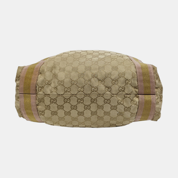 Monogram Canvas Tote Bag Beige
