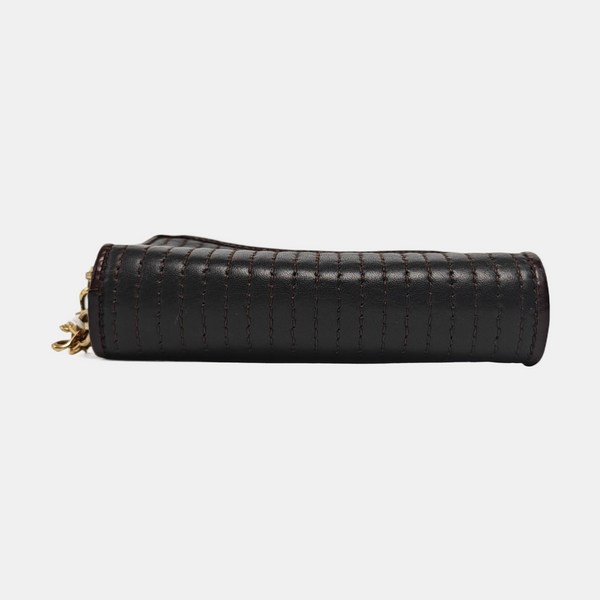 Quilted Leather Wallet Black