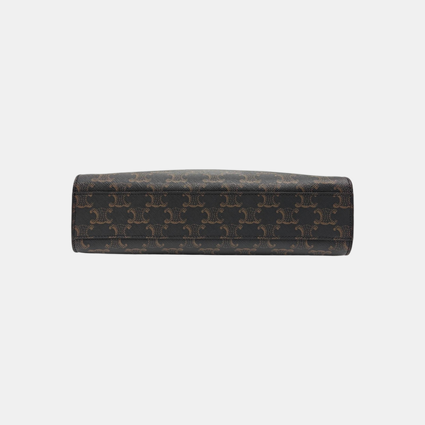 CABAS CELINE Small Coated Canvas Brown
