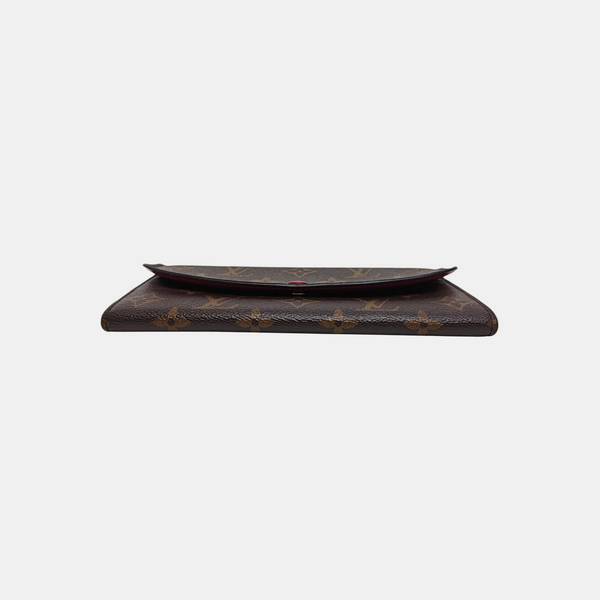 EMILIE Monogram Coated Canvas Brown Wallet