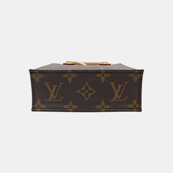 SAC PLAT Mini Monogram Coated Canvas Brown