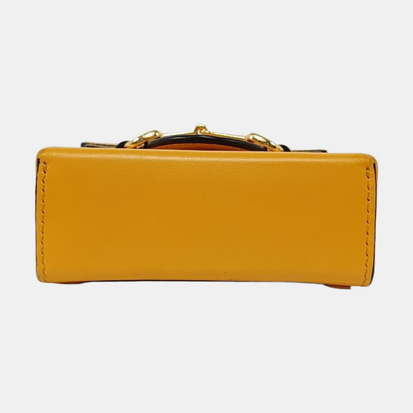 Authenticated pre-owned Horsebit 1955 Mini Calfskin Yellow - Crossbody Bag at Looply