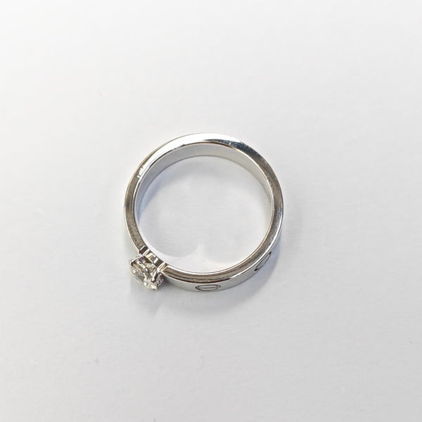 LOVE 18k White Gold Silver Ring EU 49