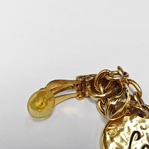 Metal Gold Clip On Earrings