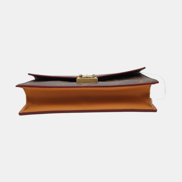 S LOCK Monogram Coated Canvas Brown