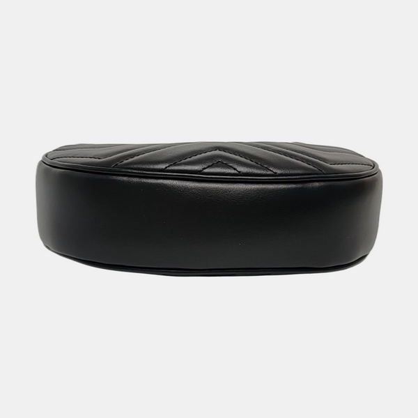 GG Marmont Mini Quilted Calfskin Black