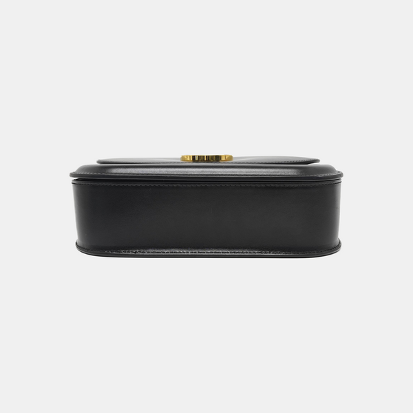 Calfskin Shoulder Bag Medium Black