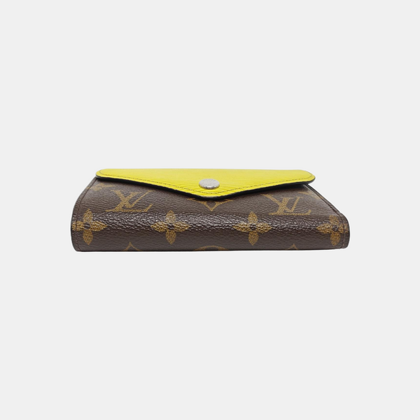 Monogram Coated Canvas Wallet Yellow