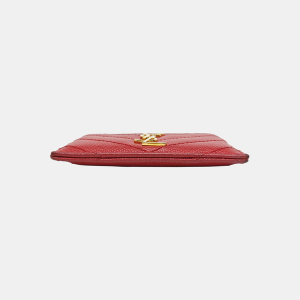 MONOGRAM Quilted Calfskin Red Card Holder