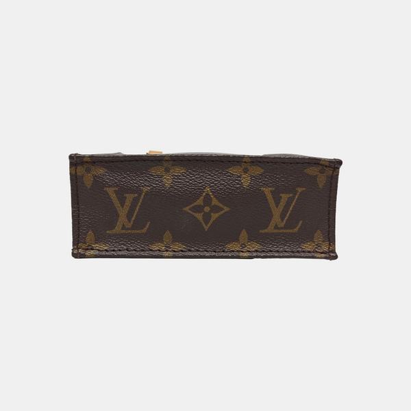SAC PLAT Mini Monogram Coated Canvas Brown