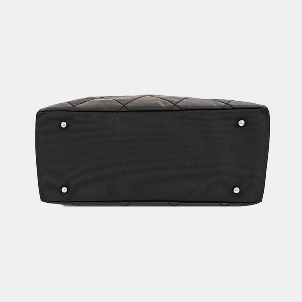 PARIS BIARRITZ Large Quilted Coated Canvas Black