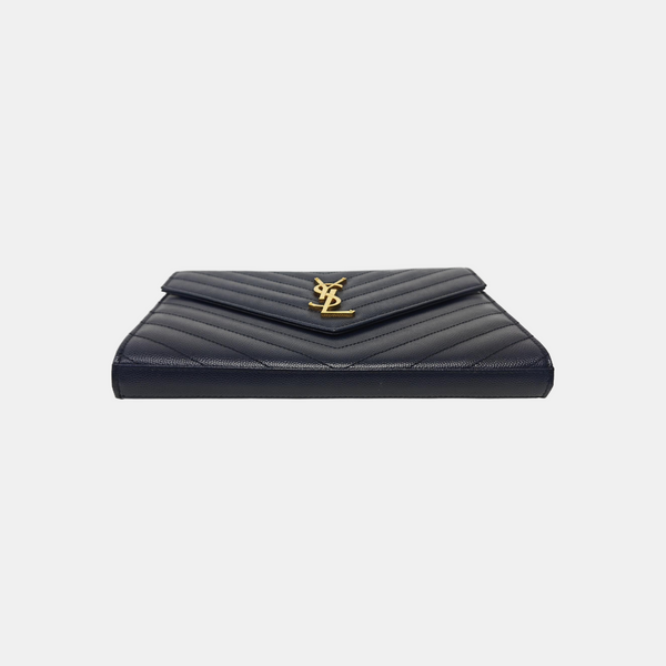 MONOGRAM Medium Chevron Calfskin Blue