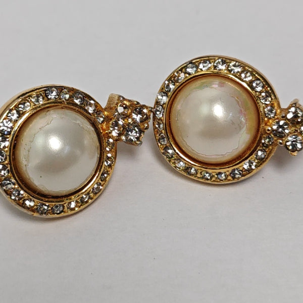 Metal White Clip On Earrings