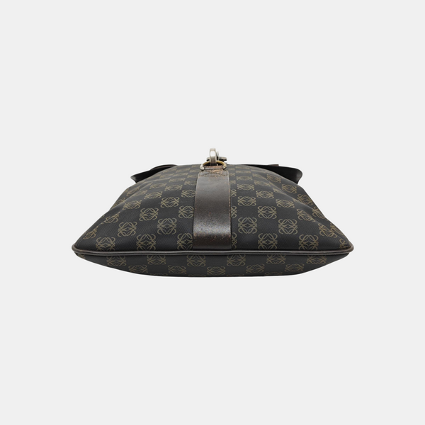 Coated Canvas Shoulder Bag Black
