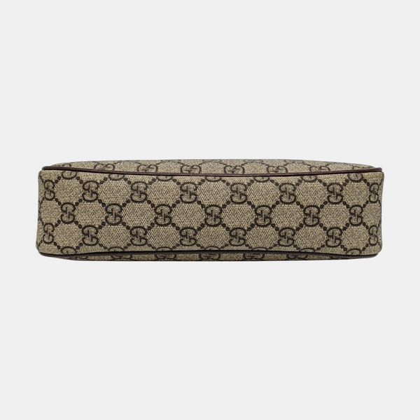 Ophidia Small Monogram Coated Canvas Beige