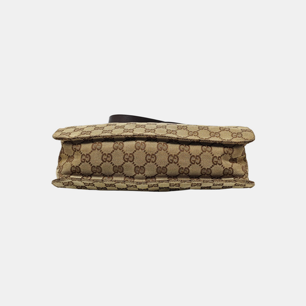 Monogram Canvas Shoulder Bag Brown