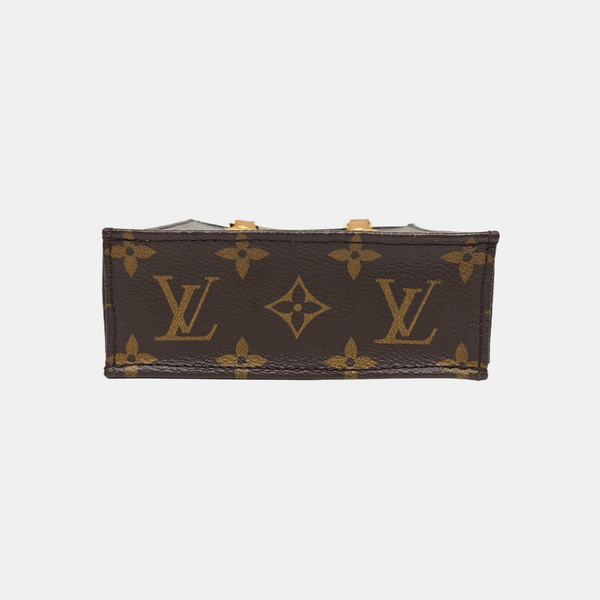 SAC PLAT Mini Monogram Coated Canvas Brown