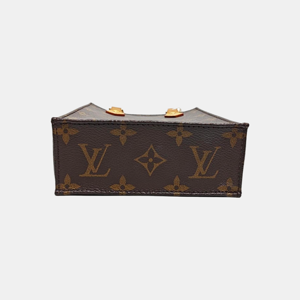 SAC PLAT Mini Monogram Coated Canvas Brown