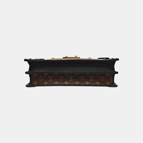 TRUNK Monogram Coated Canvas Brown