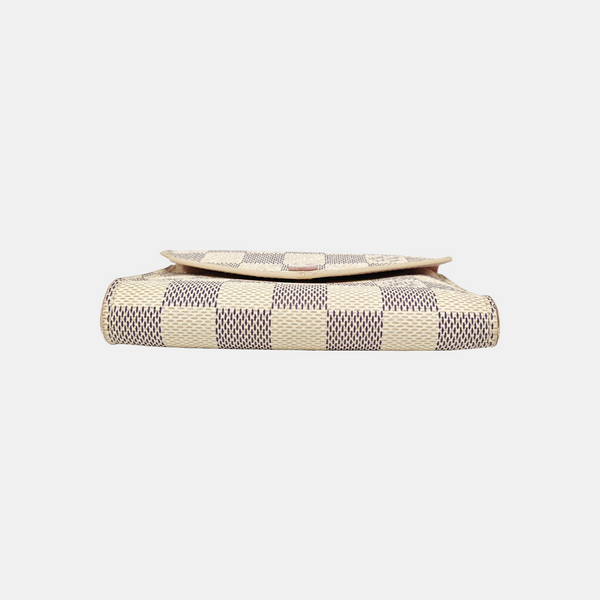VICTORINE Damier Azur Coated Canvas White Card Holder
