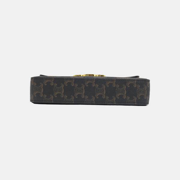 TRIOMPHE Small Coated Canvas Brown