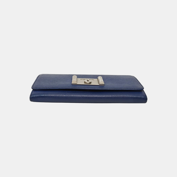 Saffiano Calfskin Wallet Blue