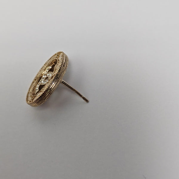 Metal Gold Stud Earrings