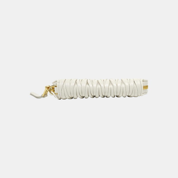 Quilted Lambskin Clutch White