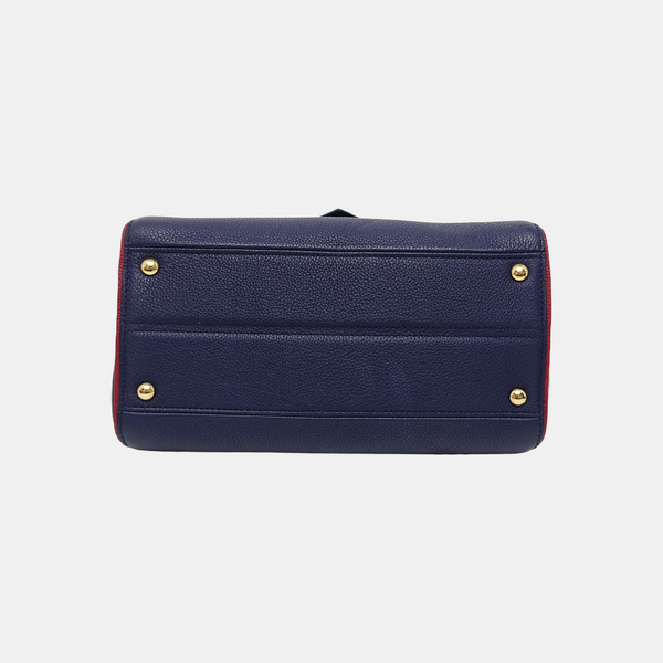 DOUBLE V Monogram Calfskin Blue