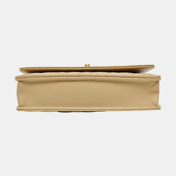 WOC Quilted Lambskin Beige