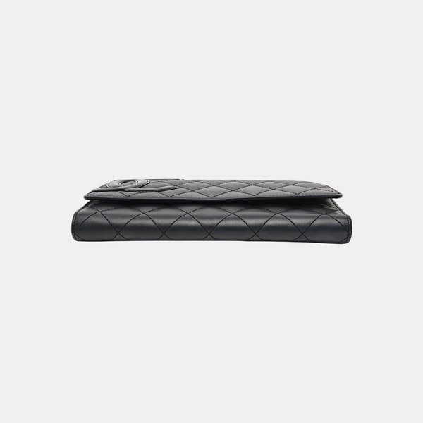 Authenticated pre-owned CAMBON Quilted Calfskin Black - Clutch at Looply