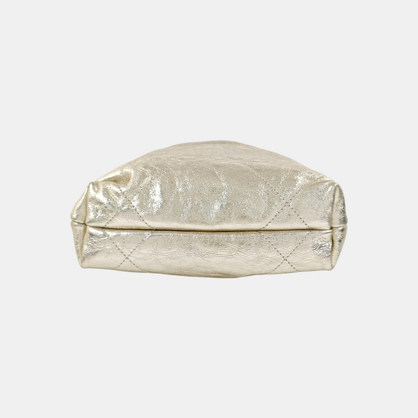 CHANEL 22 Small Quilted Calfskin Beige