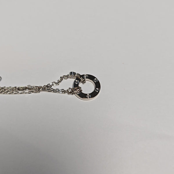 LOVE 18k White Gold Silver Necklace