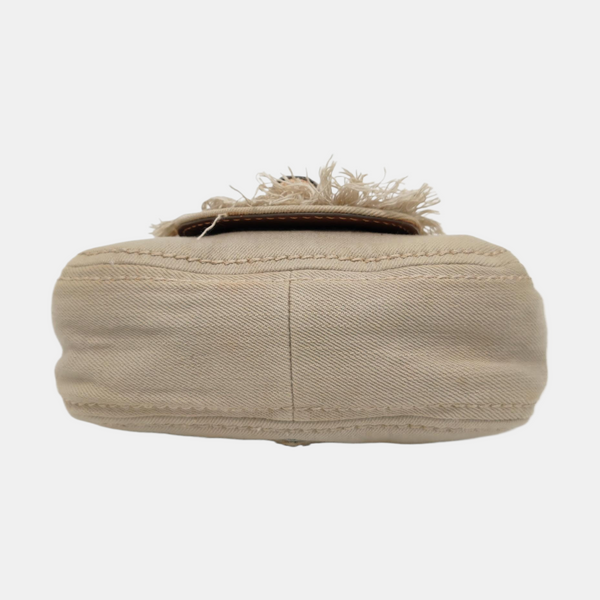 Denim Shoulder Bag Beige