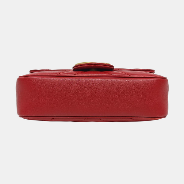 GG Marmont Mini Quilted Calfskin Red